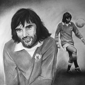 George Best Portrait Print Only