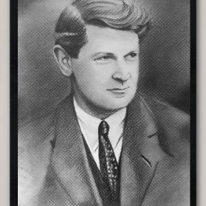 Michael Collins Portrait Print  Framed