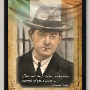 Michael Collins Designed Portrait Print with Quote Framed