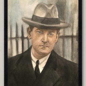 Michael Collins Portrait Print  Framed