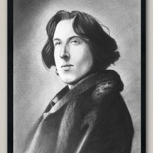 Oscar Wilde Portrait Print Framed