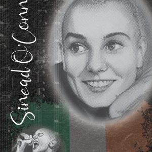 Sinead  O'Connor Designed Portrait Print Only