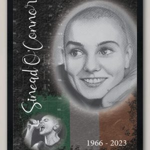 Sinead O'Connor Designed Portrait Print Framed