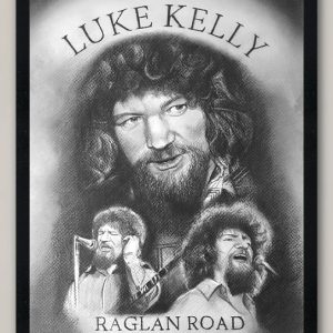 Luke Kelly Portrait Print Raglan Road Framed