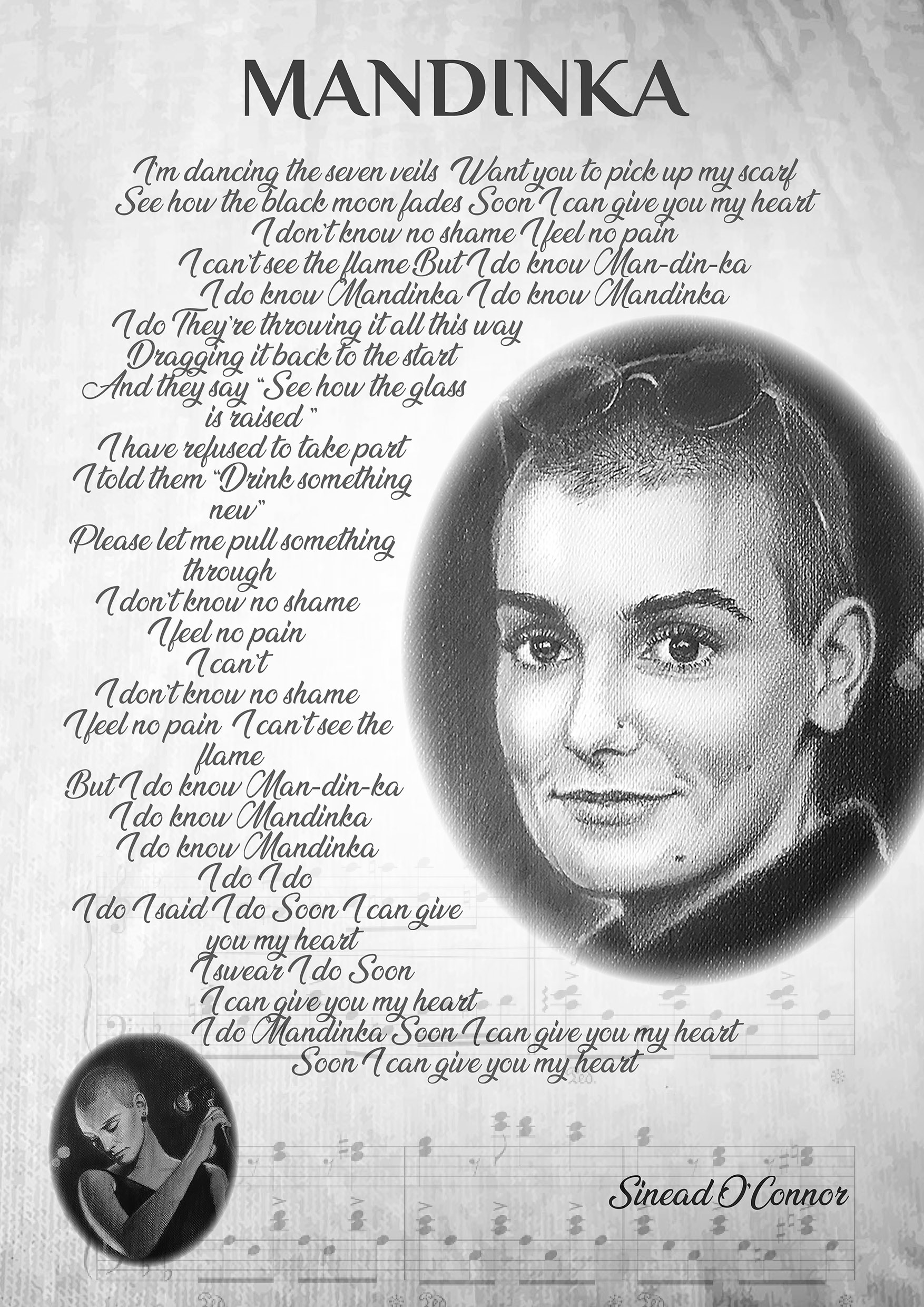 O'Connor Mandinka Art Gift Print - Buy Pencil Portrait Art Print Gifts ...
