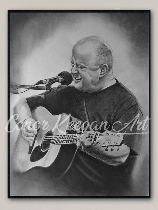 Christy Moore Pencil Portrait – Irish Folk Music Legend Art by Conor Keegan