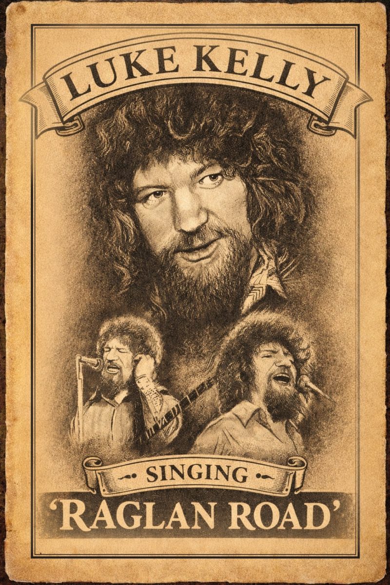 Luke Kelly Raglan Road Art Print | Irish Music Wall Art